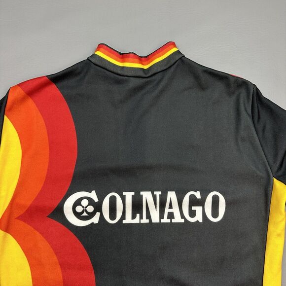 Vintage Colnago Cycling Jersey Mens 3 Black Short Sleeve Made In Italy 80s - Picture 12 of 15